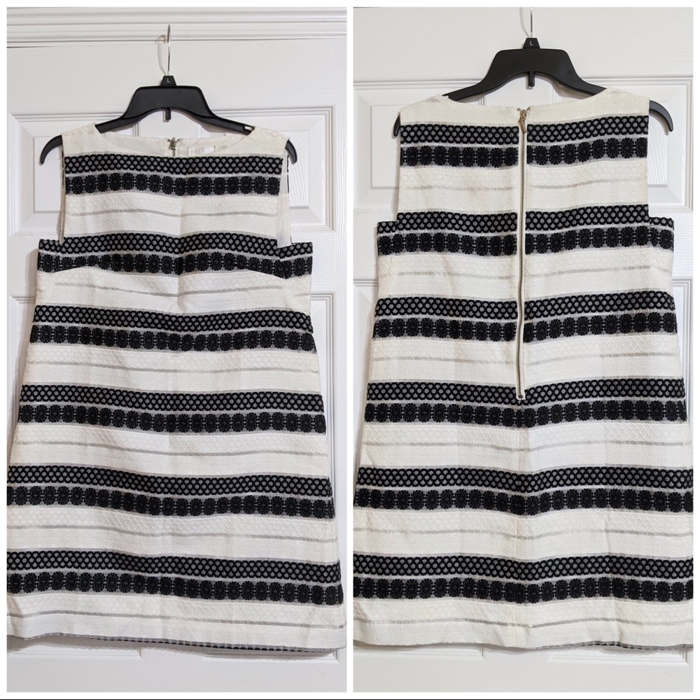NWT Bysi Black & White Embroidered sheath Dress
